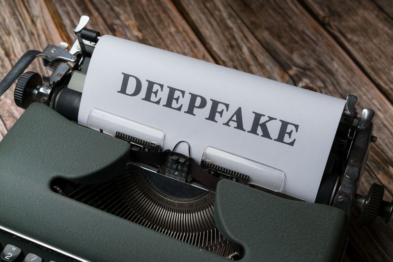 Друкована машинка з написом Deepfake