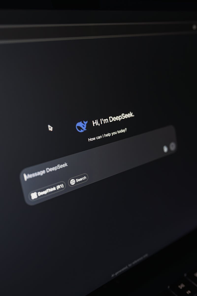 AI-інтерфейс на екрані ноутбука